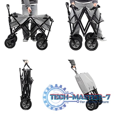 Wózek transportowy składany duży wózek ogrodowy plażowy czerwony 47x105 cm MultiGarden MULTI GARDEN Wózek transportowy składany duży wózek ogrodowy plażowy czerwony 47x105 cm MultiGarden MULTI GARDEN