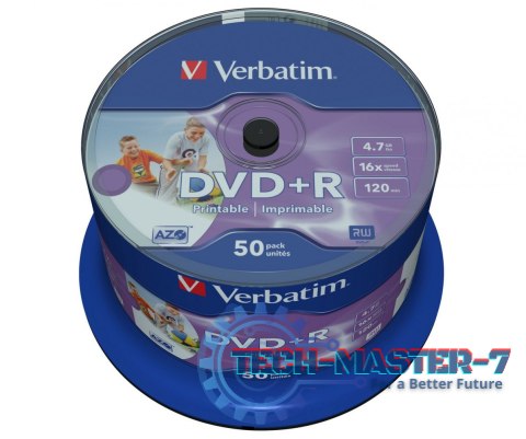 DVD+R 16x 4.7GB 50P CB Printable NO ID 43512 DVD+R 16x 4.7GB 50P CB Printable NO ID 43512