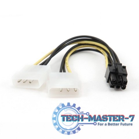 Kabel rozdzielacz zasilania 2xMOLEX/1x6PIN BTX Kabel rozdzielacz zasilania 2xMOLEX/1x6PIN BTX