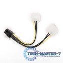 Kabel rozdzielacz zasilania 2xMOLEX/1x6PIN BTX