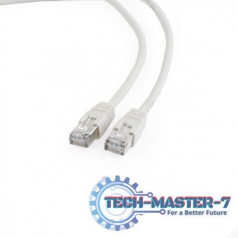 Patch cord ekranowany FTP kat.6 osłonka zal. 1M szary Patch cord ekranowany FTP kat.6 osłonka zal. 1M szary
