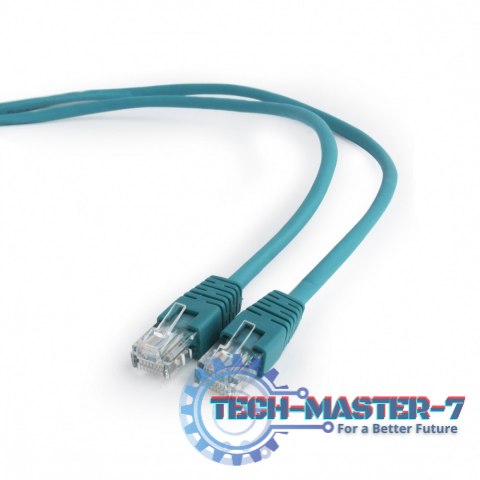 Patch cord kat.5e osłonka zalewana 1M zielony Patch cord kat.5e osłonka zalewana 1M zielony