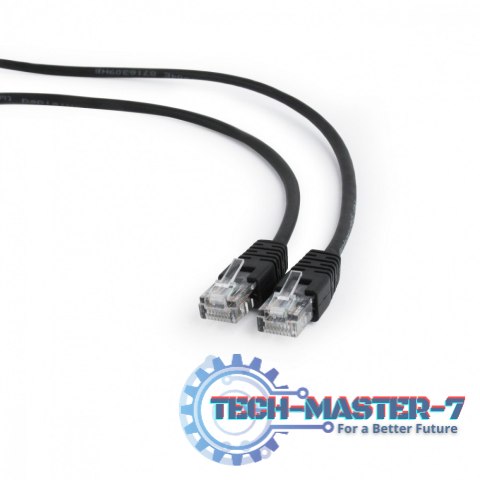 Patch cord kat.5e osłonka zalewana 2M czarny Patch cord kat.5e osłonka zalewana 2M czarny