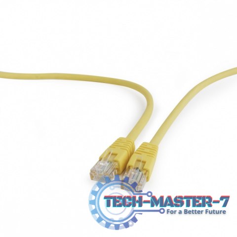 Patch cord kat.5e osłonka zalewana 5M żółty Patch cord kat.5e osłonka zalewana 5M żółty