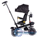 Rowerek trójkołowy dla dzieci spacerówka obracane siedzisko pchacz czarny ECOTOYS ECOTOYS Rowerek trójkołowy dla dzieci spacerówka obracane siedzisko pchacz czarny ECOTOYS ECOTOYS