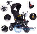 Rowerek trójkołowy dla dzieci spacerówka obracane siedzisko pchacz czarny ECOTOYS ECOTOYS Rowerek trójkołowy dla dzieci spacerówka obracane siedzisko pchacz czarny ECOTOYS ECOTOYS