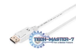 Kabel połączeniowy Displayport 4K 60Hz UHD Typ miniDP/DP M/M biały 2m