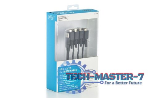 Konwerter/Adapter USB 2.0 do 4x RS232 (DB9) z kablem USB A M/Ż dł. 1,5m Konwerter/Adapter USB 2.0 do 4x RS232 (DB9) z kablem USB A M/Ż dł. 1,5m