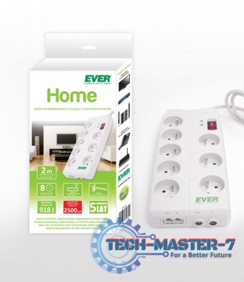 Listwa Home 2M 8 gniazd Filtrująca Listwa Home 2M 8 gniazd Filtrująca