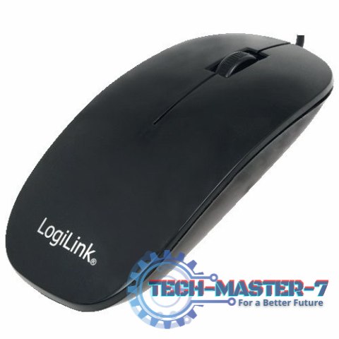 Płaska mysz optyczna USB, czarna ID0063 Płaska mysz optyczna USB, czarna ID0063