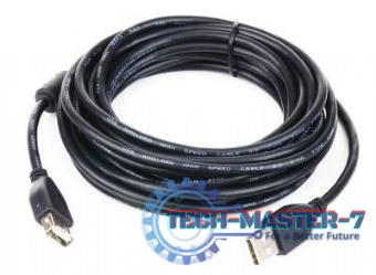 Przedłuzacz USB 2.0 typu AM-AF 4,5m FERRYT czarny Przedłuzacz USB 2.0 typu AM-AF 4,5m FERRYT czarny