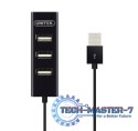 Hub 4x USB 2.0, Y-2140, Ladowanie tel., czarny Hub 4x USB 2.0, Y-2140, Ladowanie tel., czarny