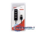 Hub 4x USB 2.0, Y-2140, Ladowanie tel., czarny Hub 4x USB 2.0, Y-2140, Ladowanie tel., czarny