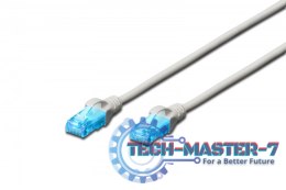 Patch cord RJ45-RJ45 kat.5e U/UTP AWG 26/7 PVC 0,25m szary