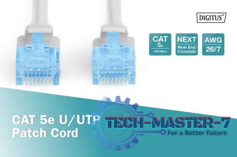 Patch cord U/UTP kat.5e PVC 0,5m szary Patch cord U/UTP kat.5e PVC 0,5m szary