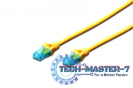 Patch cord U/UTP kat.5e PVC 5m żółty