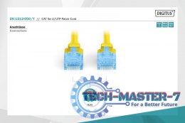 Patch cord U/UTP kat.5e PVC 5m żółty