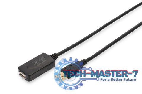 Przedłużacz/Extender USB 2.0 HighSpeed Typ USB A/USB A M/Ż aktywny, czarny 5m Przedłużacz/Extender USB 2.0 HighSpeed Typ USB A/USB A M/Ż aktywny, czarny 5m