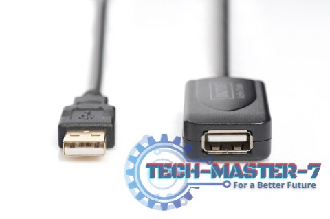Przedłużacz/Extender USB 2.0 HighSpeed Typ USB A/USB A M/Ż aktywny, czarny 5m Przedłużacz/Extender USB 2.0 HighSpeed Typ USB A/USB A M/Ż aktywny, czarny 5m