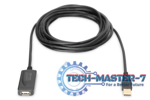 Przedłużacz/Extender USB 2.0 HighSpeed Typ USB A/USB A M/Ż aktywny, czarny 5m Przedłużacz/Extender USB 2.0 HighSpeed Typ USB A/USB A M/Ż aktywny, czarny 5m