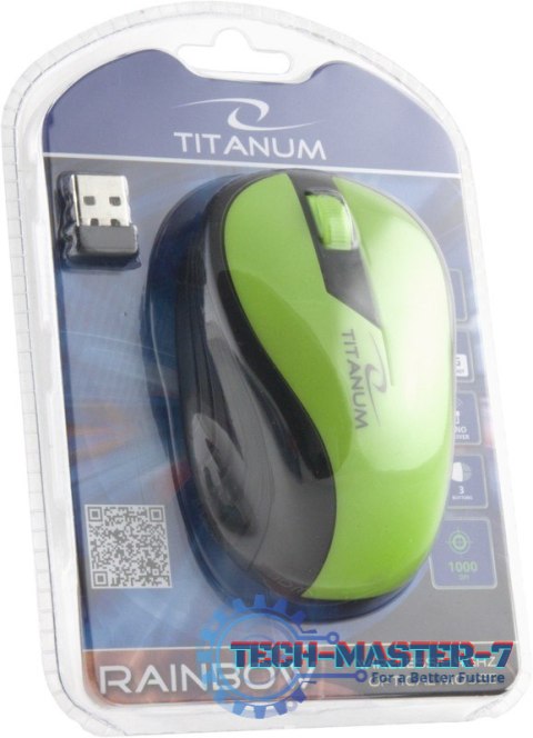 TITANUM MYSZ BEZPRZEWODOWA OPTYCZNA TM114G RAINBOW ZIELONA TITANUM MYSZ BEZPRZEWODOWA OPTYCZNA TM114G RAINBOW ZIELONA