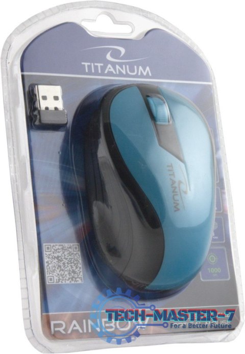 TITANUM MYSZ BEZPRZEWODOWA OPTYCZNA TM114T RAINBOW TURKUSOWA TITANUM MYSZ BEZPRZEWODOWA OPTYCZNA TM114T RAINBOW TURKUSOWA