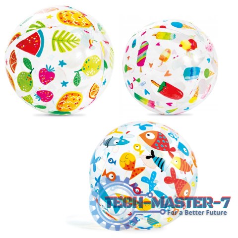 Dmuchana piłka plażowa 51cm różne wzory - 59040 INTEX INTEX Dmuchana piłka plażowa 51cm różne wzory - 59040 INTEX INTEX