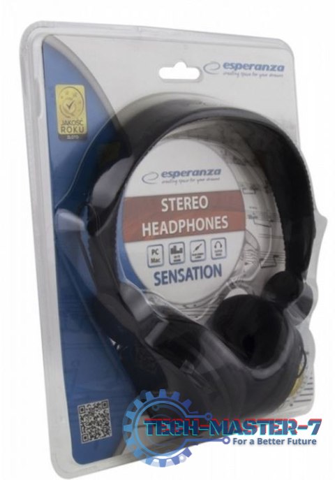 SŁUCHAWKI AUDIO STEREO Z REGULACJĄ GŁOŚNOŚCI EH148K CZARNE SŁUCHAWKI AUDIO STEREO Z REGULACJĄ GŁOŚNOŚCI EH148K CZARNE