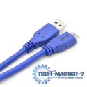 TB Kabel USB 3.0-Micro 1 m. niebieski