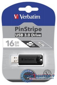 PinStripe USB 3.0 Drive 16GB Black PinStripe USB 3.0 Drive 16GB Black