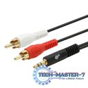 Kabel 3,5mm Mini Jack - 2x RCA M/M (chinch) 2,5m