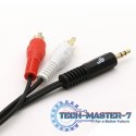 Kabel 3,5mm Mini Jack - 2x RCA M/M (chinch) 2,5m