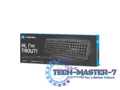 Klawiatura Trout Slim 1.8m czarna USB Klawiatura Trout Slim 1.8m czarna USB