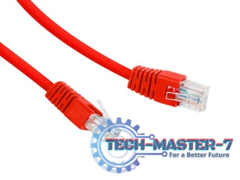Patch cord Kat.6 UTP 1m czerwony Patch cord Kat.6 UTP 1m czerwony