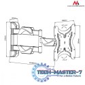 Uchwyt do telewizora lub monitora 13-55 cali MC-742 25kg czarny Uchwyt do telewizora lub monitora 13-55 cali MC-742 25kg czarny