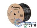 Kabel LAN FTP KAT-6 305M drut outdoor żelowany cu fluke, czarny Kabel LAN FTP KAT-6 305M drut outdoor żelowany cu fluke, czarny