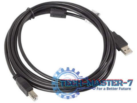 Kabel USB 2.0 AM-BM 3M Ferryt czarny Kabel USB 2.0 AM-BM 3M Ferryt czarny