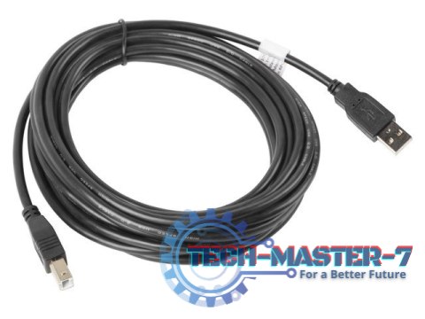 Kabel USB 2.0 AM-BM 5M czarny Kabel USB 2.0 AM-BM 5M czarny