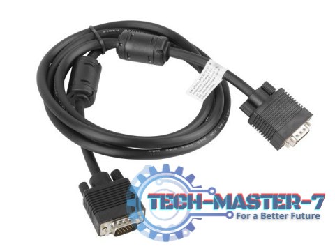 Kabel VGA Ferryt 1.8M M/M Ekran czarny Kabel VGA Ferryt 1.8M M/M Ekran czarny