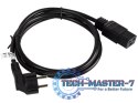 Kabel zasilający CEE 7/7 - IEC 320 C19 16A VDE 1.8M czarny Kabel zasilający CEE 7/7 - IEC 320 C19 16A VDE 1.8M czarny