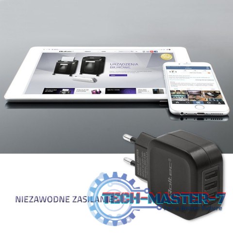Ładowarka sieciowa 17W | 5V | 3.4A | 3xUSB Ładowarka sieciowa 17W | 5V | 3.4A | 3xUSB