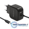 Ładowarka sieciowa 17W | 5V | 3.4A | USB + kabel Micro USB Ładowarka sieciowa 17W | 5V | 3.4A | USB + kabel Micro USB