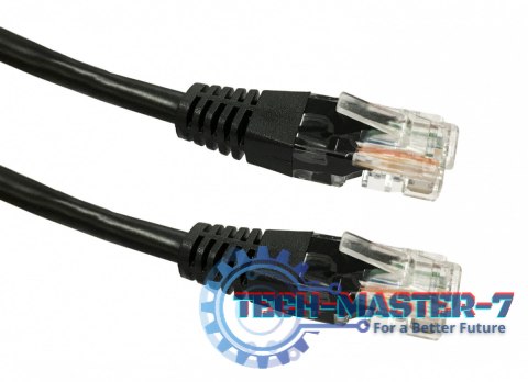 Kabel Patchcord miedziany kat. 5e RJ45 UTP 3m czarny Kabel Patchcord miedziany kat. 5e RJ45 UTP 3m czarny