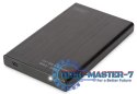 Obudowa zewnętrzna USB 2.0 na dysk SSD/HDD 2.5" SATA II, 9.5/7.5mm, aluminiowa