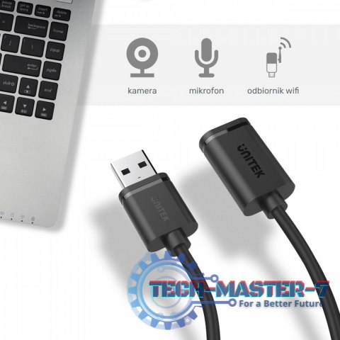 Przedłużacz USB 2.0 AM-AF, 0.5m; Y-C447GBK Przedłużacz USB 2.0 AM-AF, 0.5m; Y-C447GBK