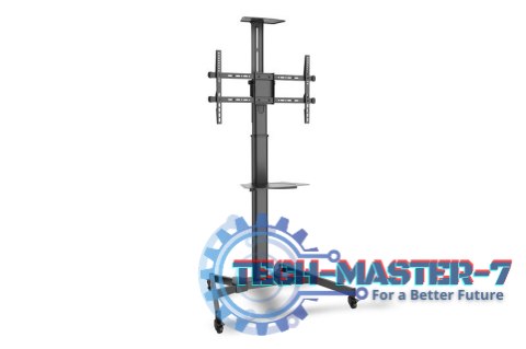Stojak mobilny pojedynczy z półką, 1xLCD, max. 70", max. 50kg, VESA max. 600x400 pivot Stojak mobilny pojedynczy z półką, 1xLCD, max. 70", max. 50kg, VESA max. 600x400 pivot