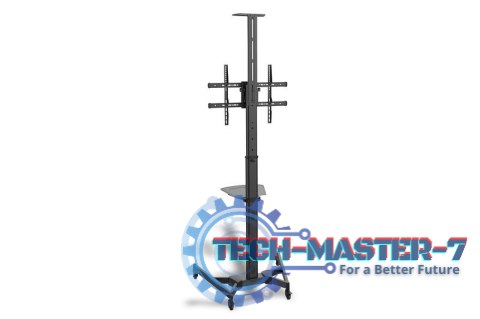 Stojak mobilny pojedynczy z półką, 1xLCD, max. 70", max. 50kg, VESA max. 600x400 pivot Stojak mobilny pojedynczy z półką, 1xLCD, max. 70", max. 50kg, VESA max. 600x400 pivot