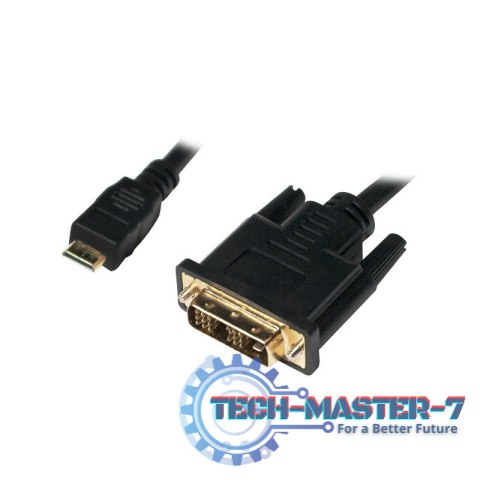 Kabel mini HDMI - DVI-D M/M 2m, Czarny Kabel mini HDMI - DVI-D M/M 2m, Czarny