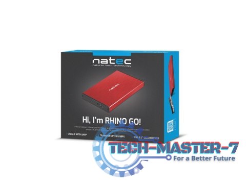 Kieszeń zewnętrzna HDD/SSD Sata Rhino Go 2,5 USB 3.0 czerwona Kieszeń zewnętrzna HDD/SSD Sata Rhino Go 2,5 USB 3.0 czerwona