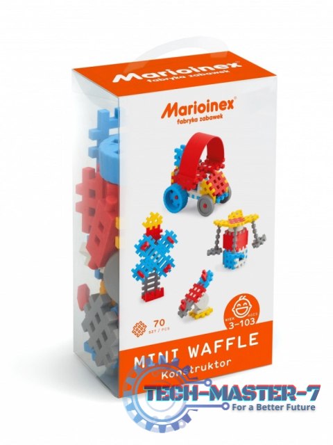 Klocki waffle mini 70 sztuk chłopiec Klocki waffle mini 70 sztuk chłopiec